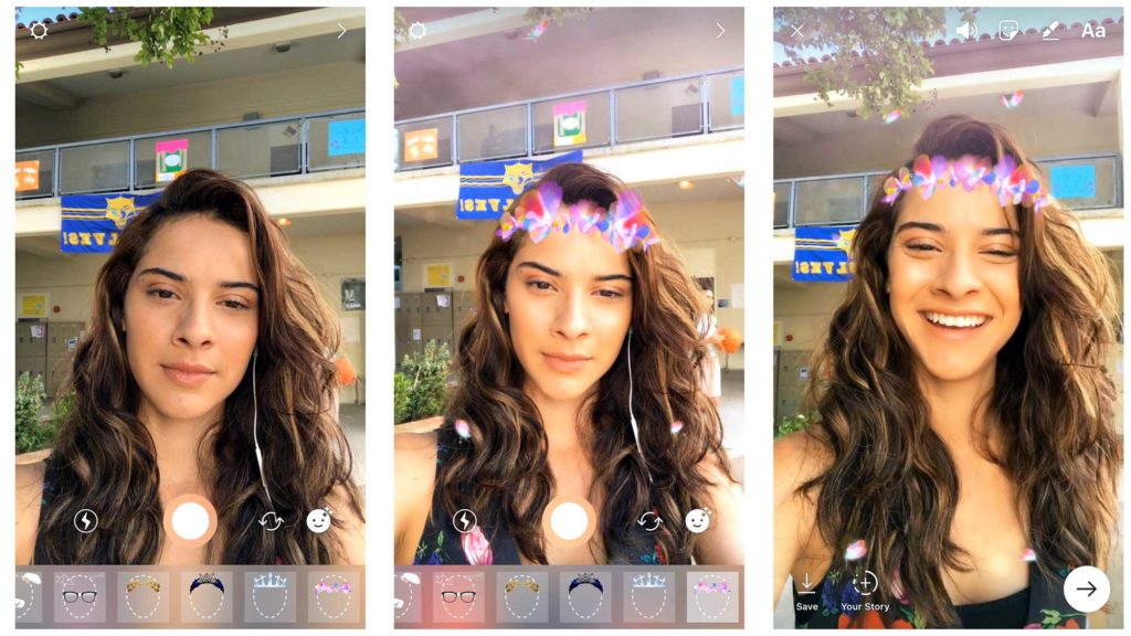 Instagram gets updated with Augmented Reality Filters -