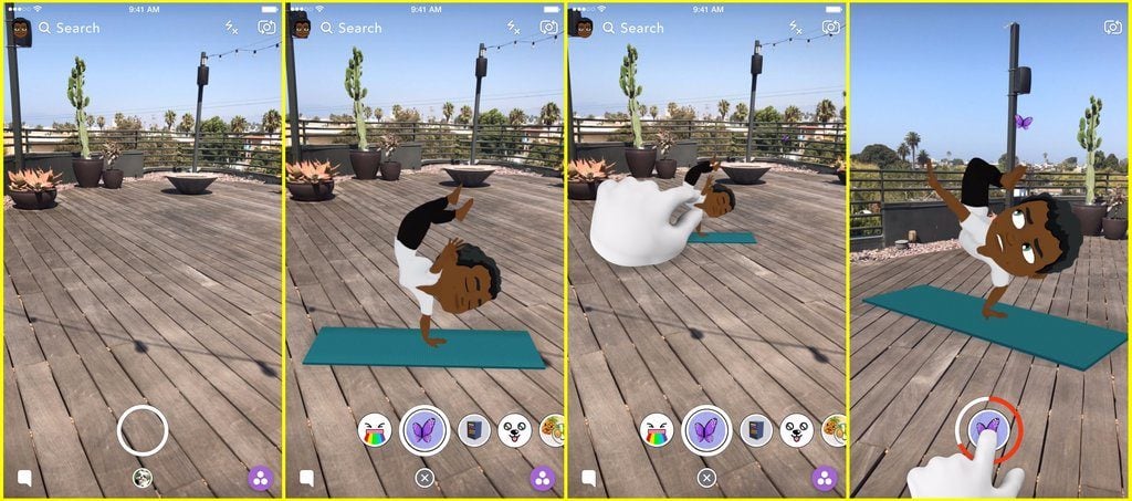 Snapchat gets updated with 3D Bitmoji World Lenses -