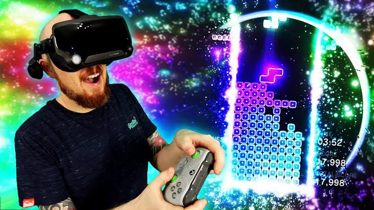Tetris effect using virtual reality