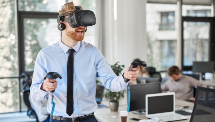 Facebook Horizon Workrooms for VR conferencing for teams (Image Credits: nenadaksic from Adobe Stock) | AffinityVR 